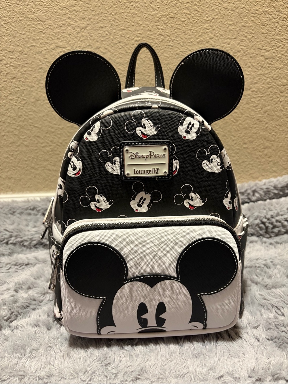 Loungefly Black & White Mickey Mouse Mini Backpack